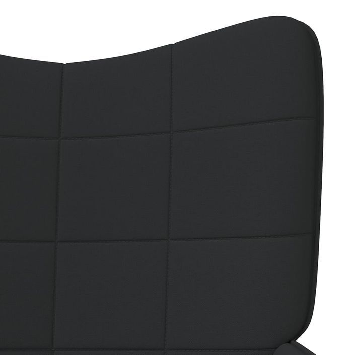 Chaise de relaxation 62x68,5x96 cm Noir Tissu 3 - Photo n°5