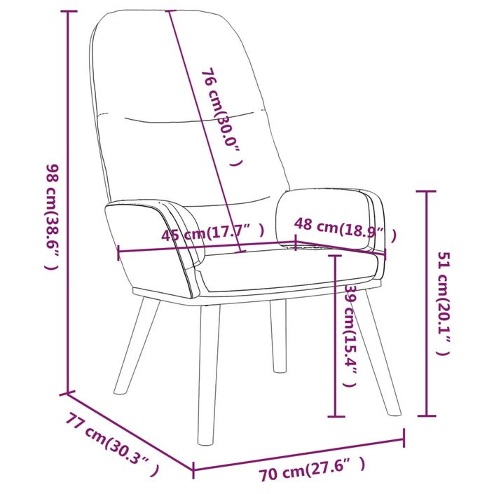 Chaise de relaxation avec tabouret Noir Tissu 5 - Photo n°12