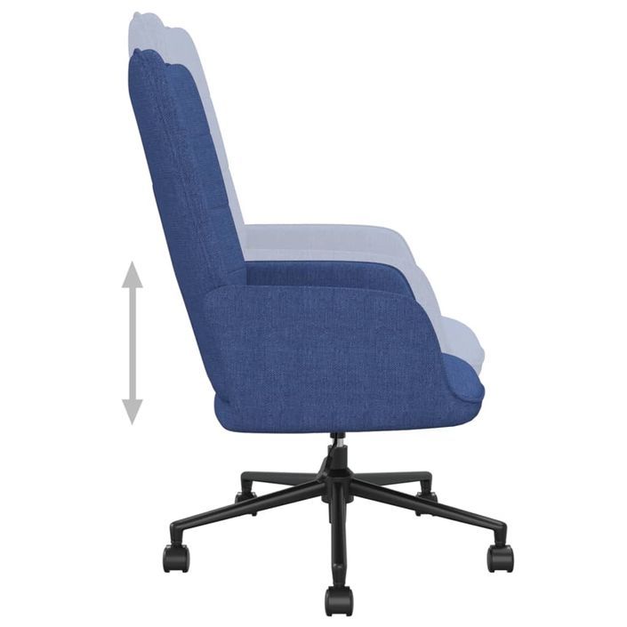 Chaise de relaxation Bleu Tissu 14 - Photo n°6