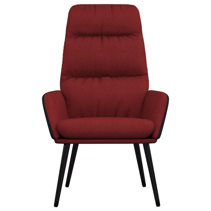 Chaise de relaxation Rouge bordeaux Tissu - Photo n°2