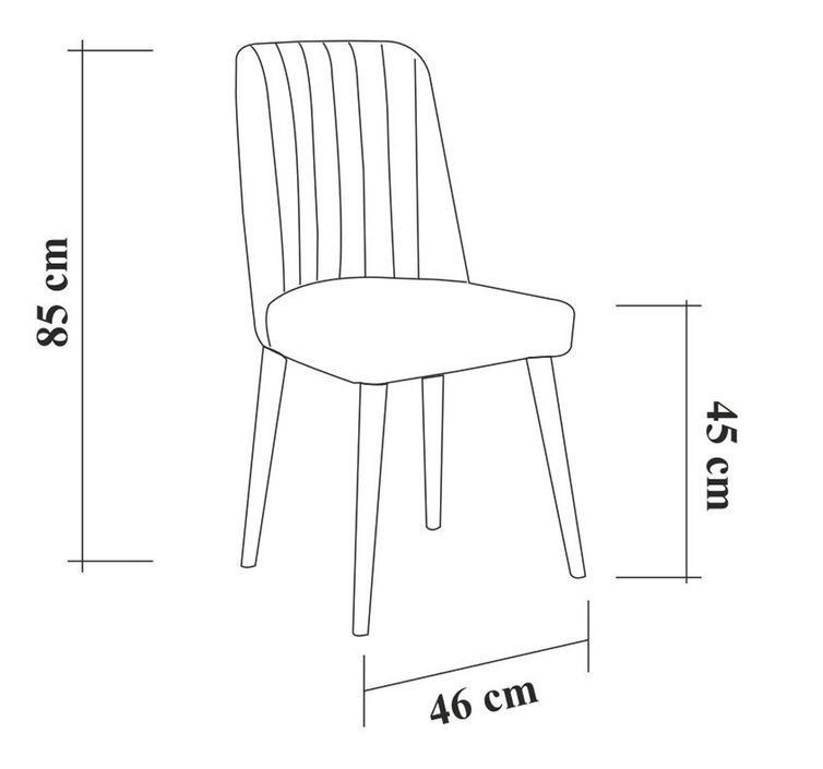 Chaise de salle à manger tissu anthracite et bois de pin blanc Mareva - Photo n°3