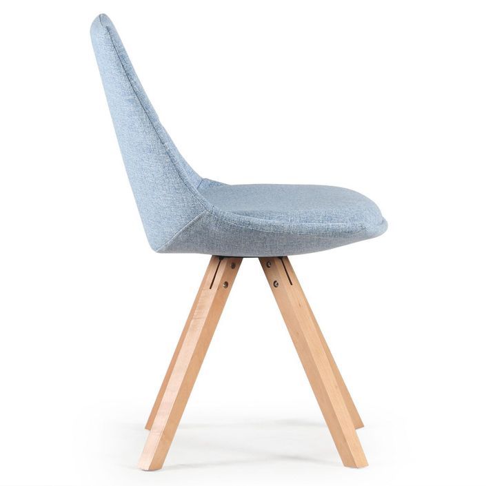 Chaise de table Tissu Bleu Marta - Lot de 4 - Photo n°4