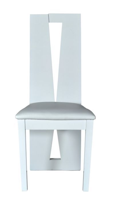 Chaise design blanc laqué Must - Lot de 2 - Photo n°2