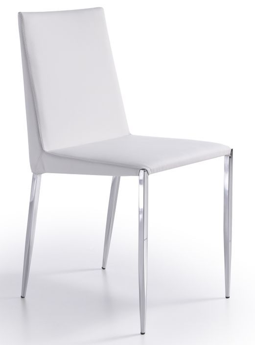 Chaise design Blanc Oliva - Lot de 2 - Photo n°1