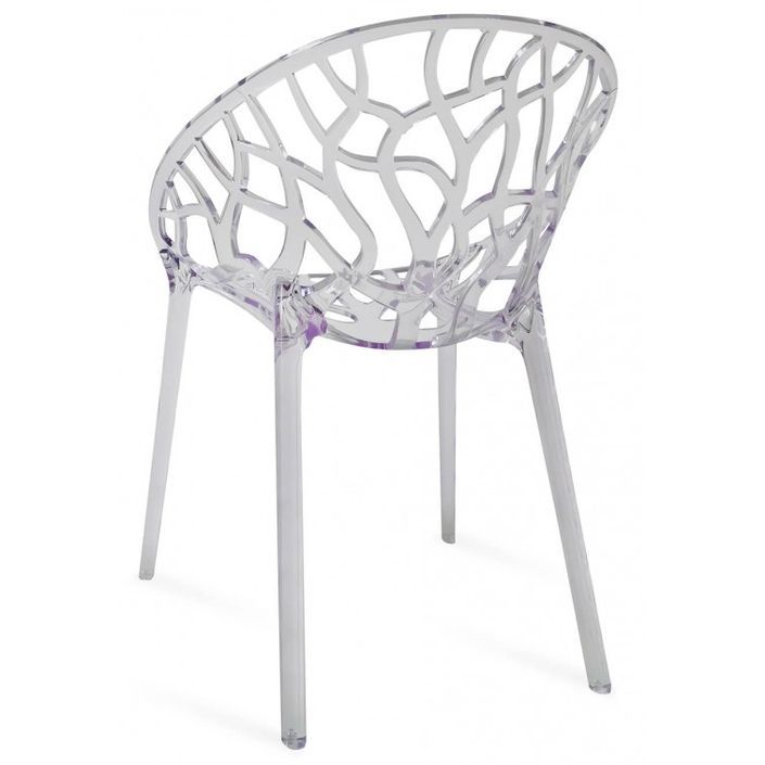 Chaise design ergonomique transparente Kristal - Photo n°4