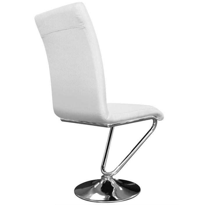 Chaise design simili Blanc Kazen - Lot de 6 - Photo n°5