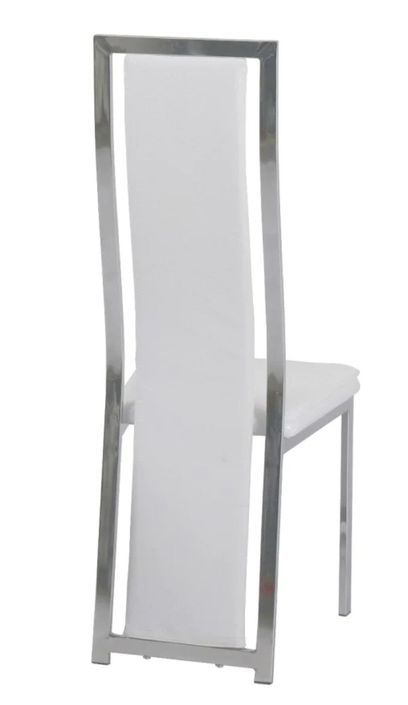 Chaise design simili cuir et acier chromé Milana - Lot de 6 - Photo n°6