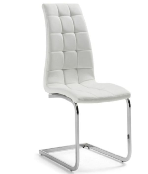 Chaise design simili cuir et pieds chromé Daizy - Lot de 6 - Photo n°6