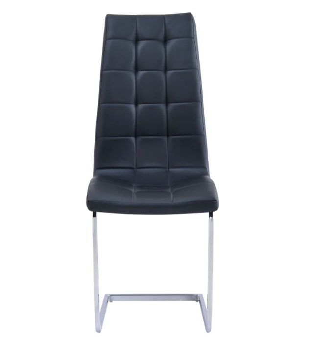 Chaise design simili cuir et pieds chromé Daizy - Lot de 6 - Photo n°3