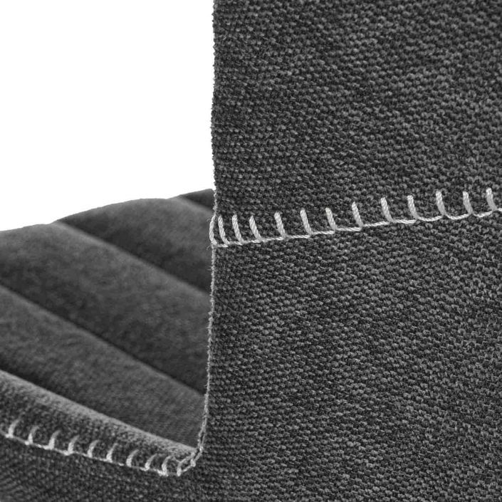 Chaise design tissu gris foncé et pieds métal noir Galia - Photo n°7