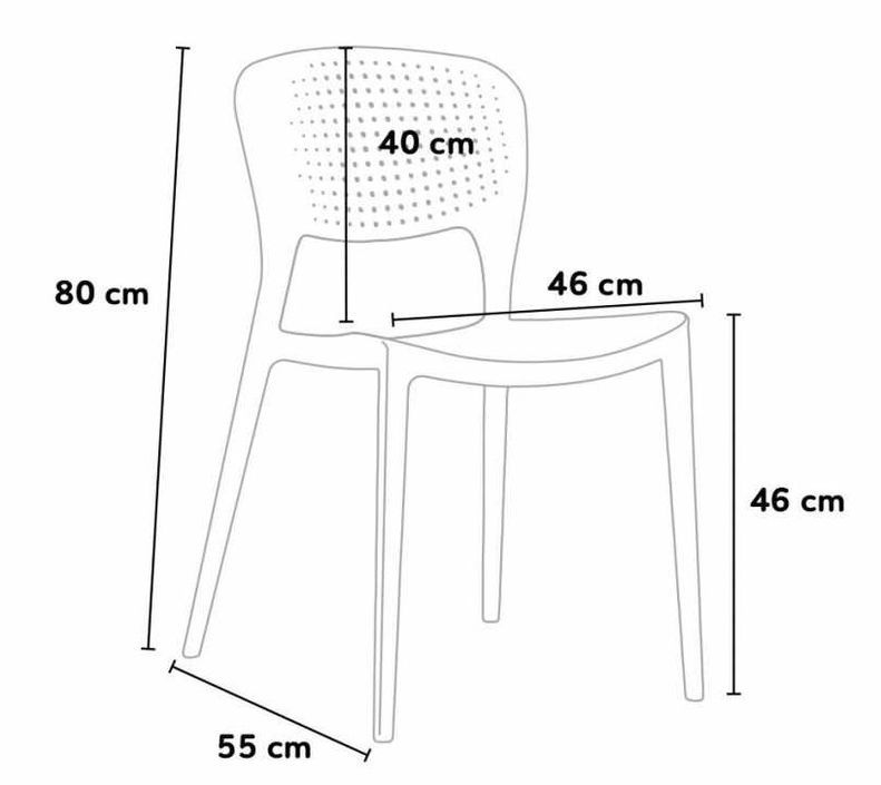 Chaise empilable en polypropylène Pazora - Photo n°5