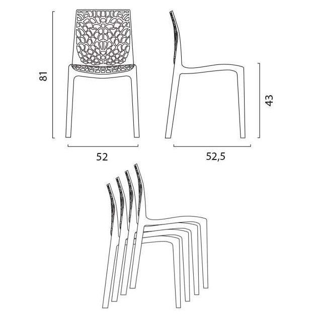 Chaise empilable moderne Jardina - Photo n°8