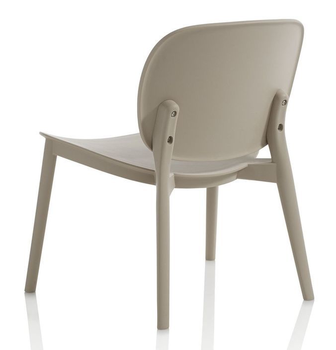 Chaise empilable polypropylène beige Mohan - Lot de 2 - Photo n°2