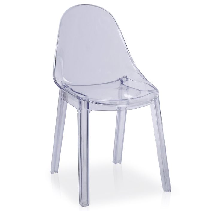Chaise empilage Transparent Poline - Lot de 4 - Photo n°1