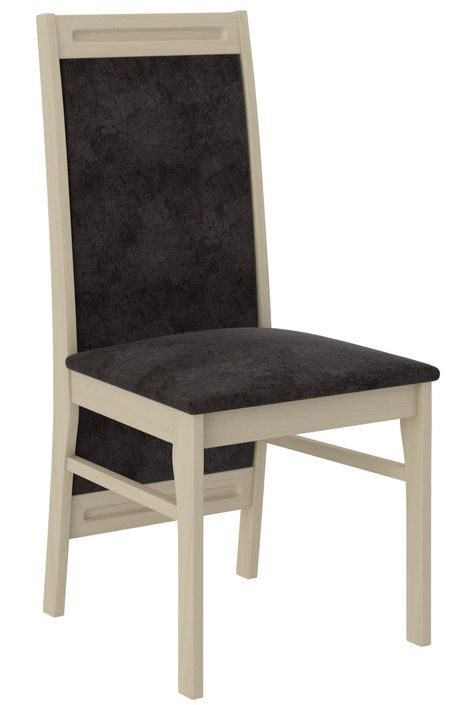 Chaise en bois clair sonoma et tissu 34 couleurs Komba - Photo n°1