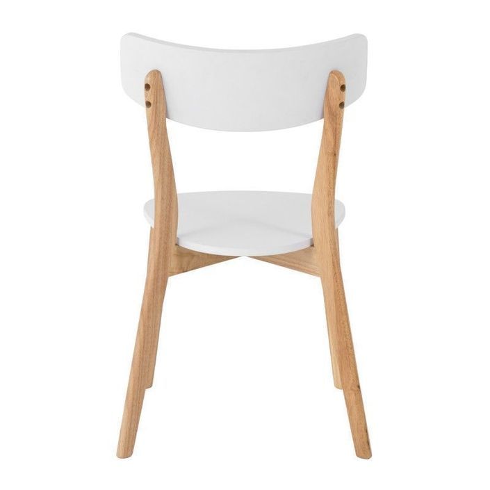 Chaise en bois de chêne naturel et bois blanc Brika - Photo n°6