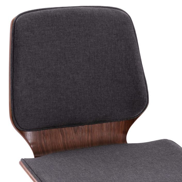 Chaise en bois naturel et tissu gris Klazo - Lot de 4 - Photo n°7
