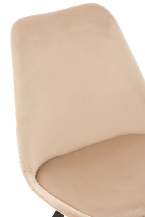 Chaise en métal et textile beige Serano L 55 cm - Photo n°6