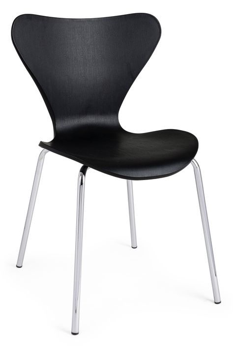 Chaise en plastique et pieds en acier chromé Tessa - Lot de 4 - Photo n°1