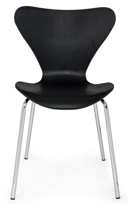 Chaise en plastique et pieds en acier chromé Tessa - Lot de 4 - Photo n°2