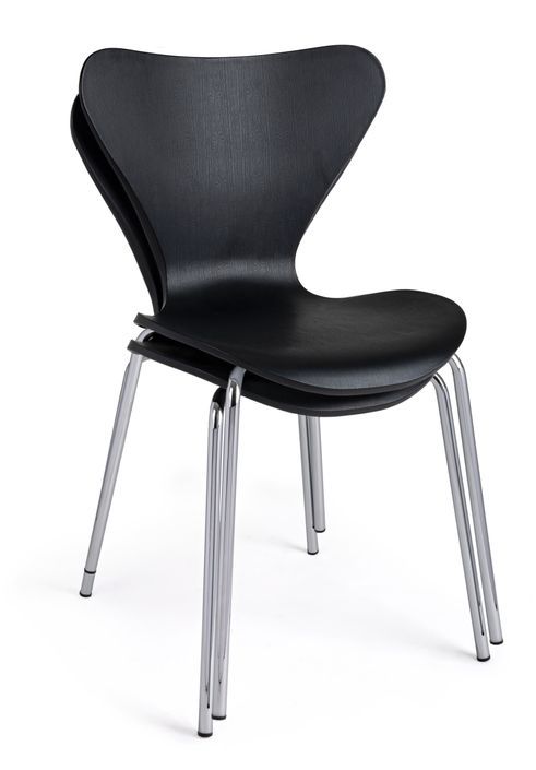 Chaise en plastique et pieds en acier chromé Tessa - Lot de 4 - Photo n°5