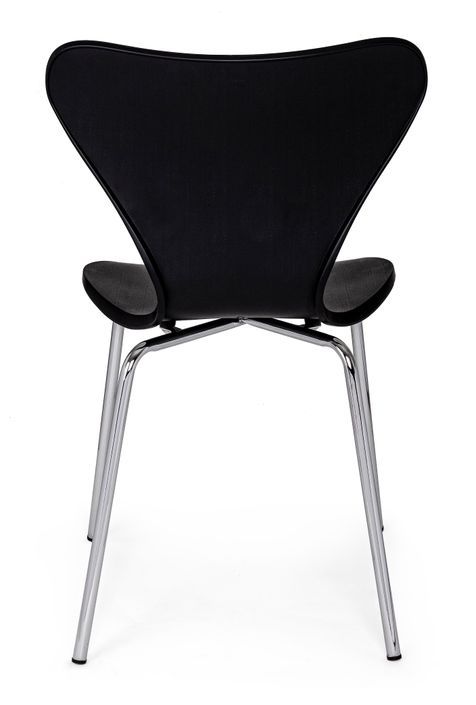 Chaise en plastique et pieds en acier chromé Tessa - Lot de 4 - Photo n°6