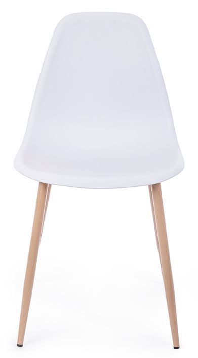 Chaise en polypropylène blanc Sebastien - Lot de 4 - Photo n°2