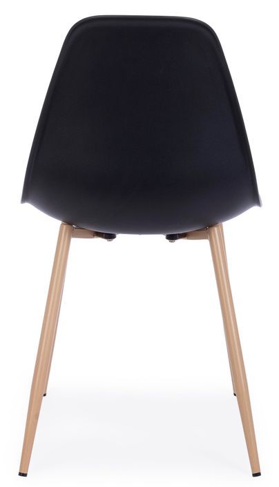 Chaise en polypropylène noir Sebastien - Lot de 4 - Photo n°3