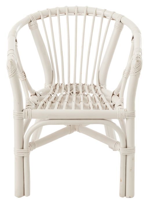 Chaise enfant rotin blanc Filon L 42 cm - Photo n°2