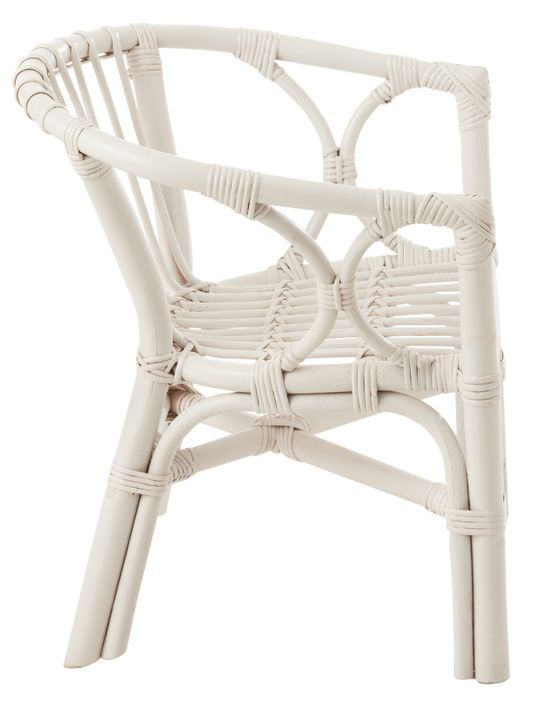 Chaise enfant rotin blanc Filon L 42 cm - Photo n°3