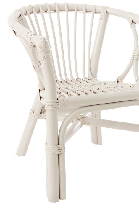 Chaise enfant rotin blanc Filon L 42 cm - Photo n°5