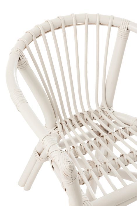 Chaise enfant rotin blanc Filon L 42 cm - Photo n°7