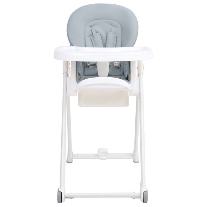 Chaise haute bébé Gris clair Aluminium - Photo n°4