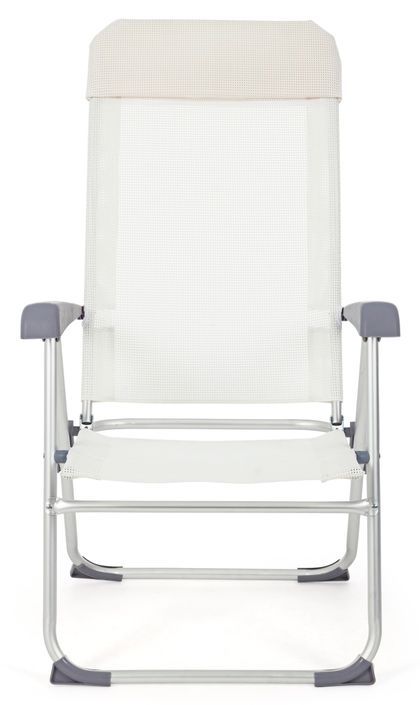 Chaise haute de jardin aluminium blanc Avany - Lot de 4 - Photo n°3
