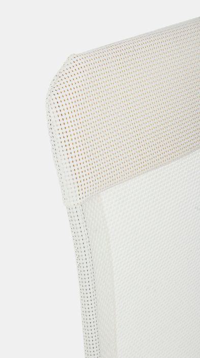 Chaise haute de jardin aluminium blanc Avany - Lot de 4 - Photo n°6