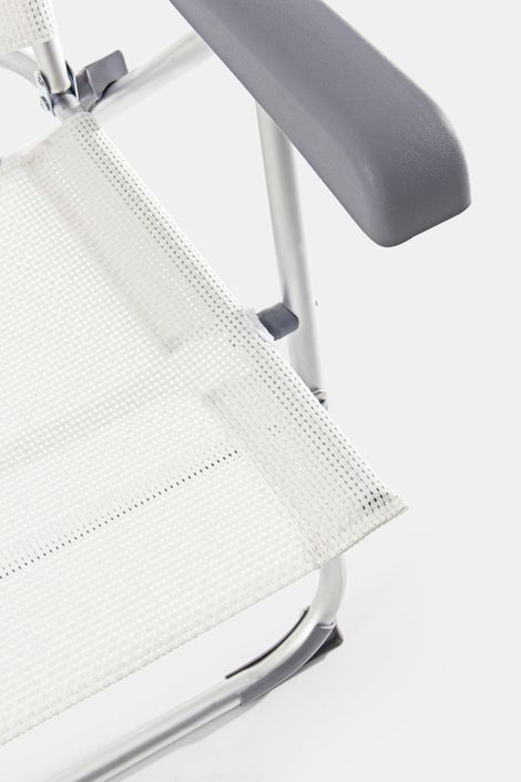 Chaise haute de jardin aluminium blanc Avany - Lot de 4 - Photo n°7
