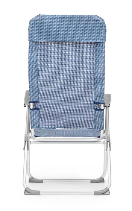 Chaise haute de jardin aluminium bleu Avany - Lot de 4 - Photo n°8