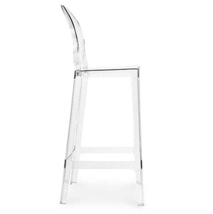 Chaise haute design en polycarbonate transparent ou Opaque - Collection Louiva - Photo n°4