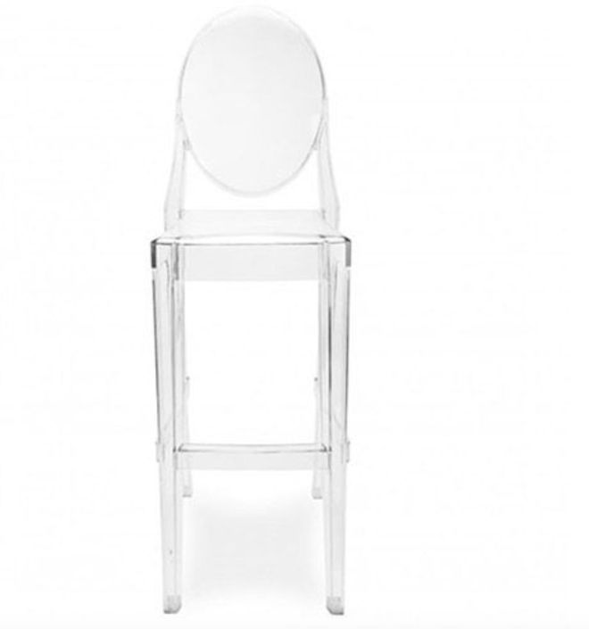 Chaise haute design en polycarbonate transparent ou Opaque - Collection Louiva - Photo n°3