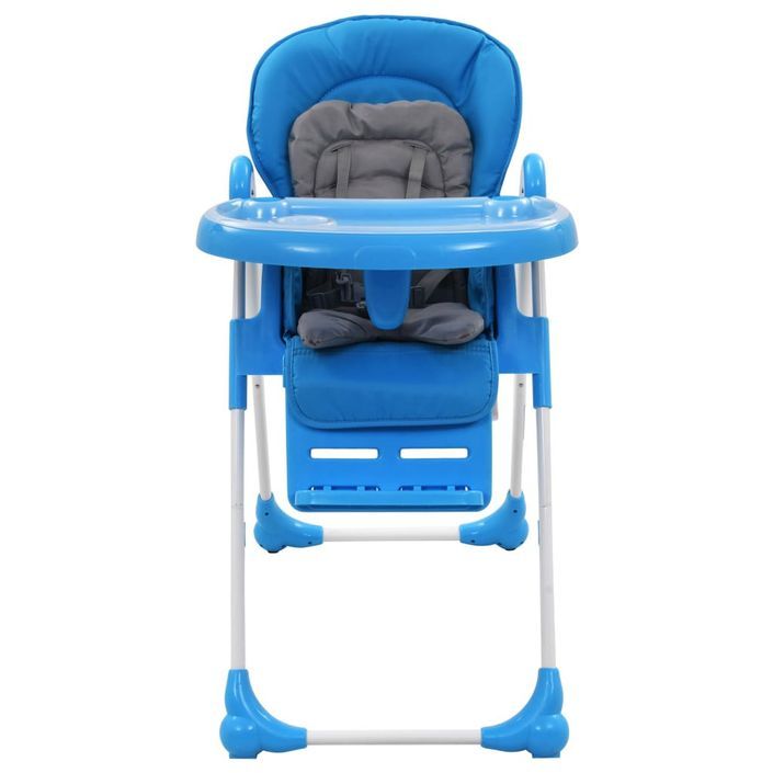 Chaise haute pour bébé Bleu et gris - Photo n°2