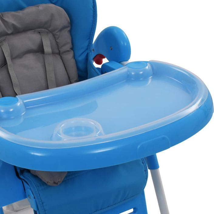 Chaise haute pour bébé Bleu et gris - Photo n°8