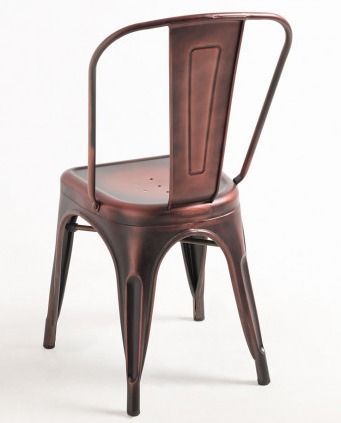 Chaise industrielle acier vintage Kontoir - Photo n°7
