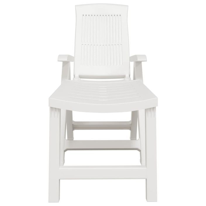 Chaise longue blanc plastique - Photo n°3