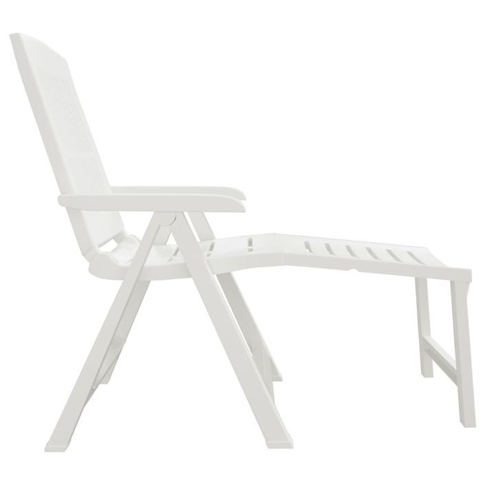 Chaise longue blanc plastique - Photo n°4