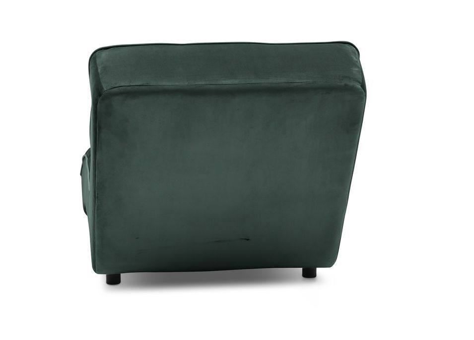 Chaise longue d'intérieur design velours vert bouteille capitonné Rikal - Photo n°10