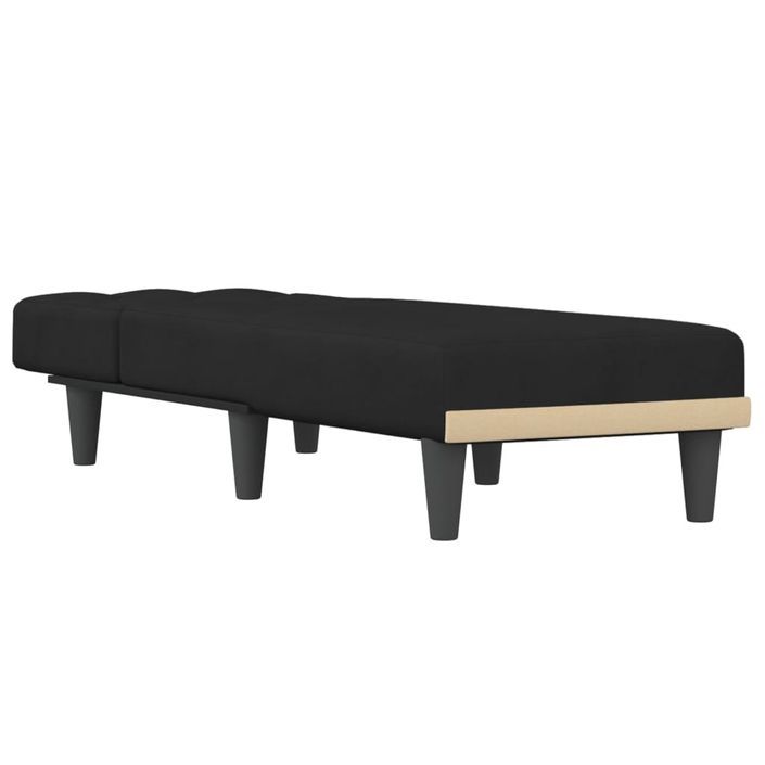 Chaise longue noir velours - Photo n°3