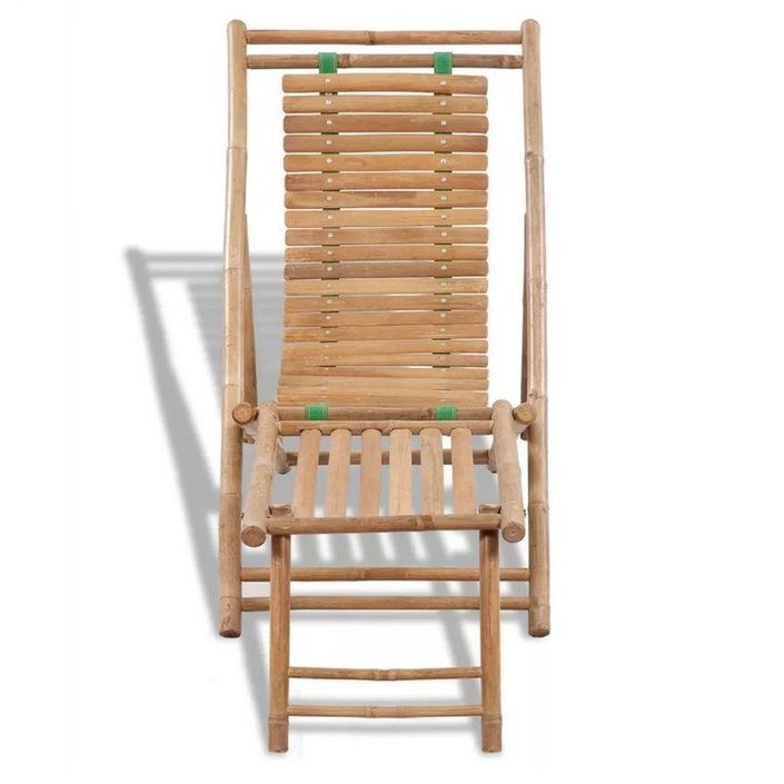 Chaise longue pliable bambou Maboun - Photo n°2