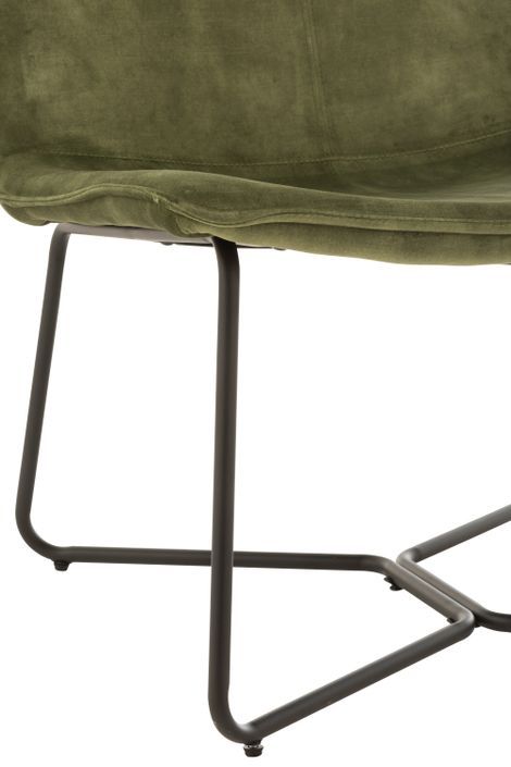 Chaise lounge métal vert Livia L 71 cm - Photo n°4