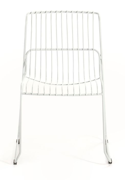 Chaise métal blanc Rohan - Photo n°2