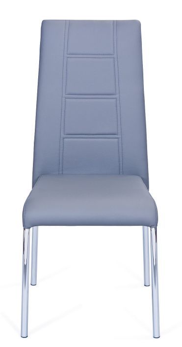 Chaise métal chromé grise Zelie - Lot de 4 - Photo n°2
